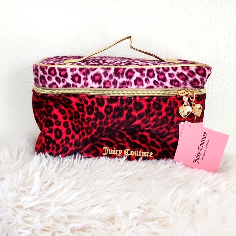 Juicy Couture Travel Cosmetic Bag with Travel Toiletry Bottle